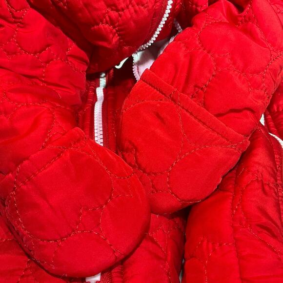 Baby Snow Suit 3M - 6M Fleece Lining Hoodie Quited Water Resistant, Red - Picture 6 of 10